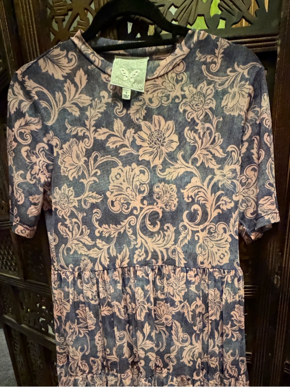 Johnny Was FLORENTINA MESH TIERED DRESS Small - Picture 7 of 13